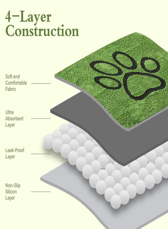 Qeils Reusable Dog Pee Pads, 2 Pack Super Absorbent & Leakproof Washable Puppy Pads with Soft Green Top Layer, for Potty Training, Crates, Couch, Car Seats & Pet Beds, 18"x24" - Image 4